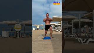 Bodybuilding on the Beach BeachWorkout Bodybuilding MuscleBuilding [upl. by Karilynn]