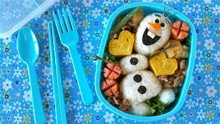 Olaf Bento Lunch Box Disney FROZEN Do You Wanna Build A Snowman  OCHIKERON  Create Eat Happy [upl. by Leodora]