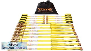 VEVOR Ratchet Tie Down Straps 8PK 4400 lb Break Strength ETrack Endless Review [upl. by Maxi]