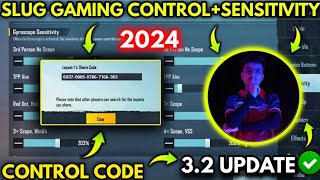 32 UPDATE BEST ZERO RECOIL SENSITIVITY🔥  SLUG GAMING SENSITIVITY  BGMI  PUBG [upl. by Animlehliw]