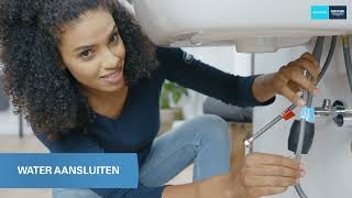 How to jouw GROHE QuickFix wastelkraan met uittrekbare uitloop installeren [upl. by Ailana963]