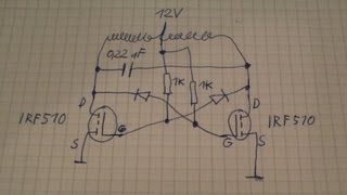 Astabiler Multivibrator Kippschaltung mit Mosfet Transistoren  eflose 167 [upl. by Vashtee]