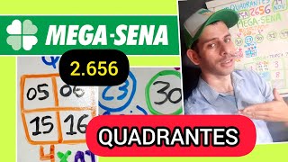 Dicas MegaSena 2656 Quadrantes [upl. by Bostow909]