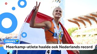 Anouk Vetter wint zilver voor Nederland op WK atletiek [upl. by Assirhc]