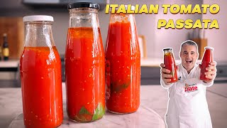 How to Make ITALIAN TOMATO PASSATA at Home Small Batch Tomato Sauce [upl. by Resa]