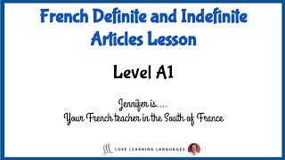 Definite Indefinite Partitive Articles in French [upl. by Adalard]