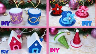 4 Diy ideas de adornos de Navidad de foami o goma eva muy fáciles adornos navideños Channelli [upl. by Gibbs223]