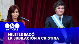 MILEI LE SACÓ la JUBILACIÓN de privilegio a CRISTINA KIRCHNER  Telefe Noticias [upl. by Fredenburg868]