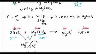 Reação de neutralização  Cálculo estequiométrico com neutralização [upl. by Alimrahs]