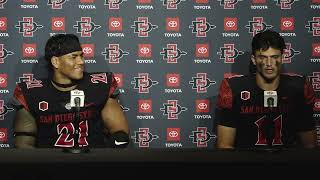 SDSU FOOTBALL PLAYERS TANO LETULI amp NATE BENNETT AFTER WASHINGTON STATE [upl. by Ati]