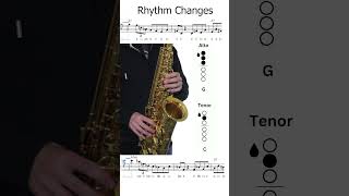 Some Ideas on Rhythm Changes saxophone jazz saxplayalong [upl. by Aiki564]