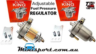 Minisport  Malpassi Filter King Adjustable fuel pressure regulator  Classic Mini Tools [upl. by Aninad]