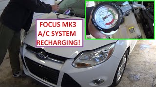 How to Recharge the AC System on Focus MK3 Charge Air Conditioner Focus 2011  2016 [upl. by Nnod]