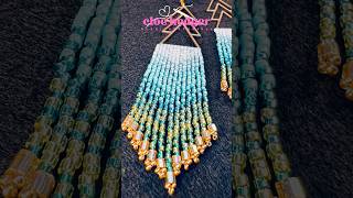 Beading Earrings Beading Tutorials Beading for beginners Quick Beading Beading without a loom [upl. by Hamrah289]