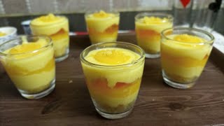 MANGO TRIFLE SHOTS  BASIC RECIPES  RECIPE EASY TO MAKE AT HOME [upl. by Artened679]