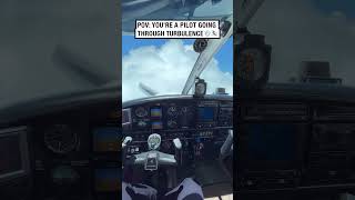 Turbulence from the pilots perspective 😳🛩️ 🎥 PHILLIPE SIMOES via ViralHog [upl. by Leahcimdivad804]