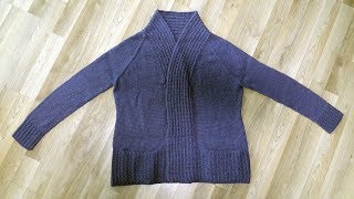 Shawl collar top down cardigan 1 [upl. by Trinetta]