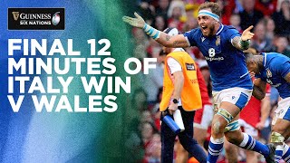 Final 12 Minutes Of Italys INCREDIBLE Win in Wales  2022 Guinness Six Nations [upl. by Voleta]