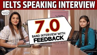 IELTS Speaking Interview 70 Band with Feedback  Sapna Dhamija [upl. by Kippie292]