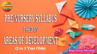 Pre Nursery Syllabus for 2 to 3 Year Olds [upl. by Niaz]