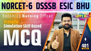 ScenarioSimulation Skill  Practice Based MCQ 401 NORCET  DSSSB  ESIC  BHU  By Akki sir [upl. by Yrrehs]