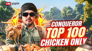 EVERY MATCH CHICKEN DINNER IN CONQUEROR TOP 100 LOBBY  BGMI LIVE [upl. by Love535]