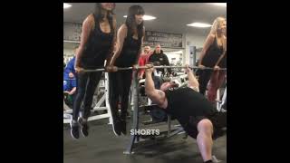 He Bench Press 4 girls 💀 shorts shortfeed viralvideo gym [upl. by Biron]