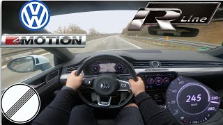 VW ARTEON R 20 TSI 4MOTION 280HPAcceleration and High Speed Drive on German Autobahn POV [upl. by Nahtanoy]