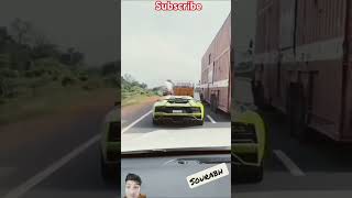 Lamborghini on highway crazy acceleration🔥❤️ [upl. by Korman589]