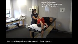 Postural Drainage Lower Lobe  Anterior Basal Segments [upl. by Direj699]