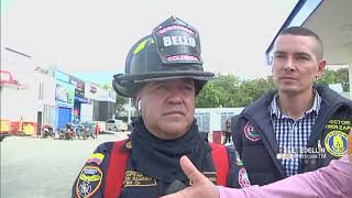 Bomberos controlaron un incendio estructural en el municipio de Bello  Telemedellín [upl. by Abihsot]