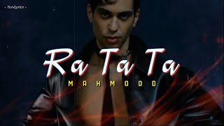 Mahmood  RA TA TA LyricsTesto [upl. by Best]