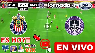 Chivas vs Mazatlán en vivo donde ver a que hora juega Chivas vs Mazatlán Apertura 2024 liga MX [upl. by Nerradal819]