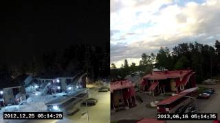 Timelapse winter vs summer in Kuopio Finland [upl. by Leoline]