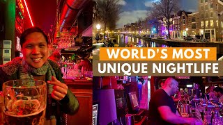 UNIQUE Nightlife in AMSTERDAM  Where Sx Work amp Weeds Are Legal [upl. by Yennej]