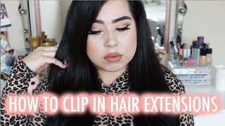 How I Clip In My Hair Extensions  Bellami Hair  SandyyPerez [upl. by Mendie]