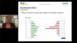 Webinar Limits Quotes und offenes Orderbuch  Vorteile der Börse in der Praxis nutzen [upl. by Haleemak136]