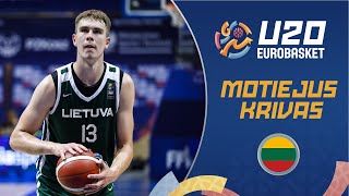 Motiejus Krivas 🇱🇹  Player Highlights  FIBA U20 EuroBasket 2024 [upl. by Avilla972]