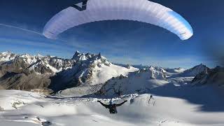 Paragliding from Aiguille du Midi to Chamonix [upl. by Nelrah]