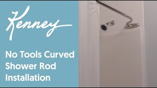 Kenney No Tools Curved Shower Rod Installation [upl. by Aziaf]