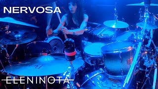 Drum Cam Guided By Evil  Nervosa by Eleni Nota  Live at Hawthorne Theatre Portland Oregon [upl. by Miarfe]