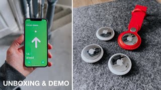 Apple AirTags Unboxing Review  Demo [upl. by Heller]