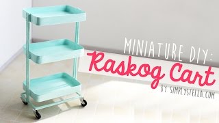 Ikea Inspired Miniature Raskog Cart DIY [upl. by Desdemona922]