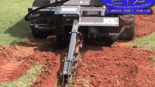 SkidSteer Trencher Bradco 625 Trencher [upl. by Anairam320]