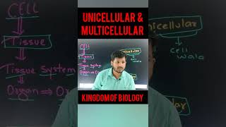 Unicellular amp Multicellular cell kingdomofbiology biology celltheunitoflifeclass11 biologyclass [upl. by Onitnelav]