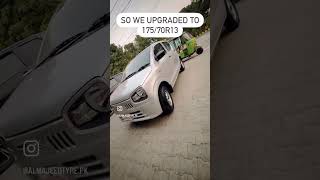 Suzuki Alto Upgraded to Up Size 17570R13 tyreshop cartyres rims alone retyre [upl. by Parry]