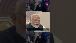 Our relations are so good that wont need translation President Putins banter with PM Modi [upl. by Nelhsa]