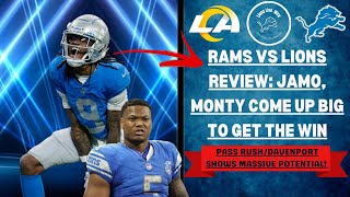 Rams Vs Lions REVIEW Jamo Montgomery STEP UP Pass Rush Shows POTENTIAL [upl. by Garfinkel99]