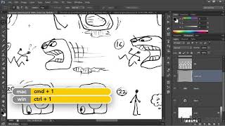 Photoshop Tutorial  Turning a pencil sketch into digital ink [upl. by Otrebilif596]