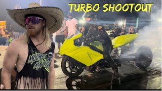 Moore Mafia goes into the turbo shootout against WILLIFORD racing Turbo Gsxr vs Turbo Hayabusa [upl. by Schindler719]